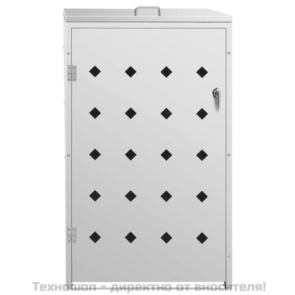 Единичен навес за кофа за смет 240 л, неръждаема стомана