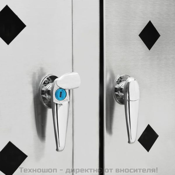 Двоен навес за кофа за смет 240 л, неръждаема стомана