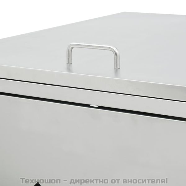 Двоен навес за кофа за смет 240 л, неръждаема стомана