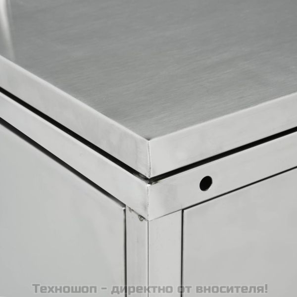 Четворен навес за кофа за смет 240 л, неръждаема стомана