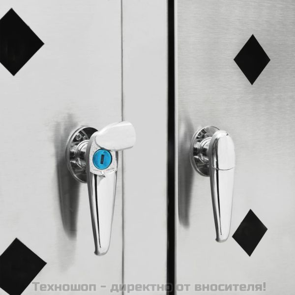 Четворен навес за кофа за смет 240 л, неръждаема стомана