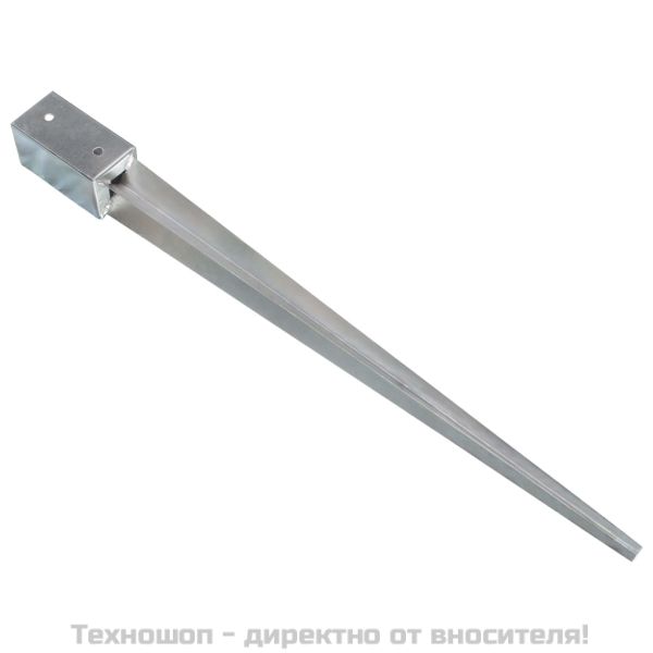 Заземителни колове 12 бр сребристи 7x7x90см поцинкована стомана