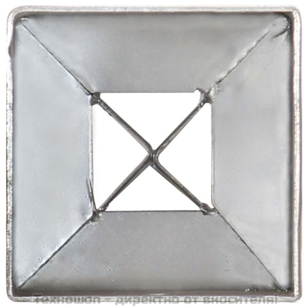 Заземителни колове 12 бр сребристи 7x7x90см поцинкована стомана