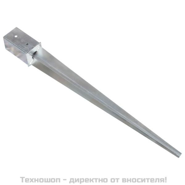 Заземителни колове 12 бр сребристи 8x8x91см поцинкована стомана