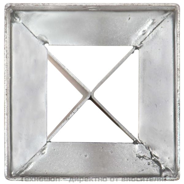 Заземителни колове 12 бр сребро 10x10x91 см поцинкована стомана