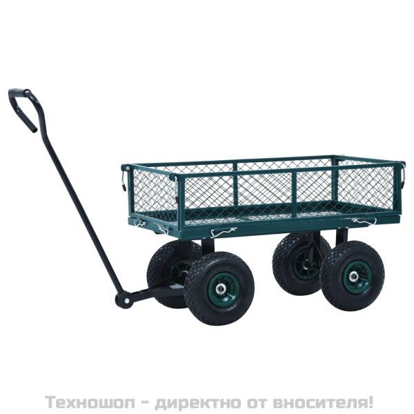 Градинска ръчна количка, зелена, 250 кг