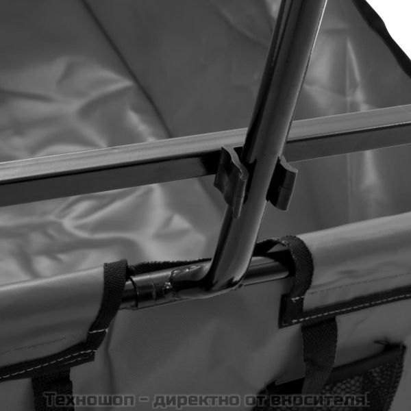 Сгъваема ръчна количка, стомана, сива