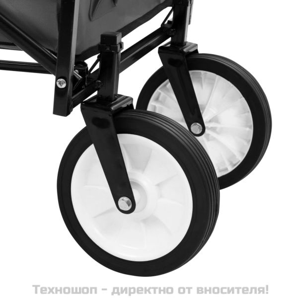 Сгъваема ръчна количка, стомана, сива