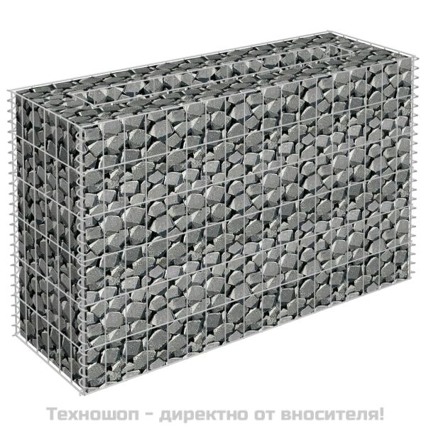 Габион повдигната леха, поцинкована стомана, 90x30x60 см