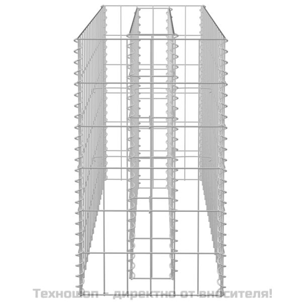 Габион повдигната леха, поцинкована стомана, 90x30x60 см