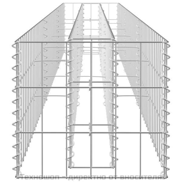Габион повдигната леха, поцинкована стомана, 270x30x30 cм
