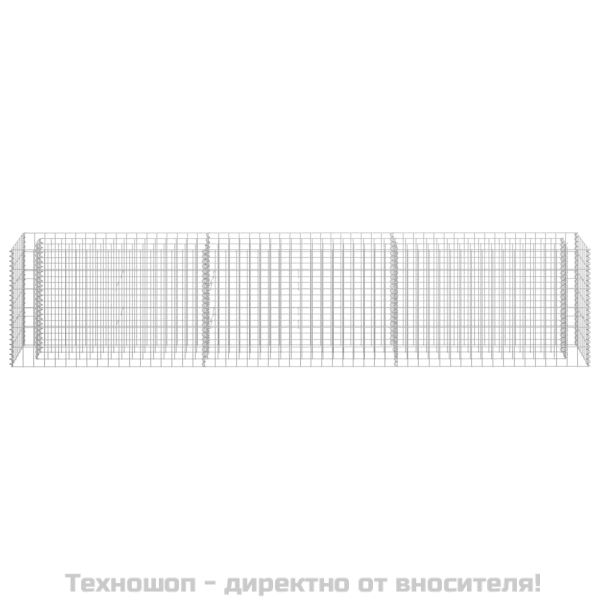 Габион повдигната леха, поцинкована стомана, 270x30x60 cм
