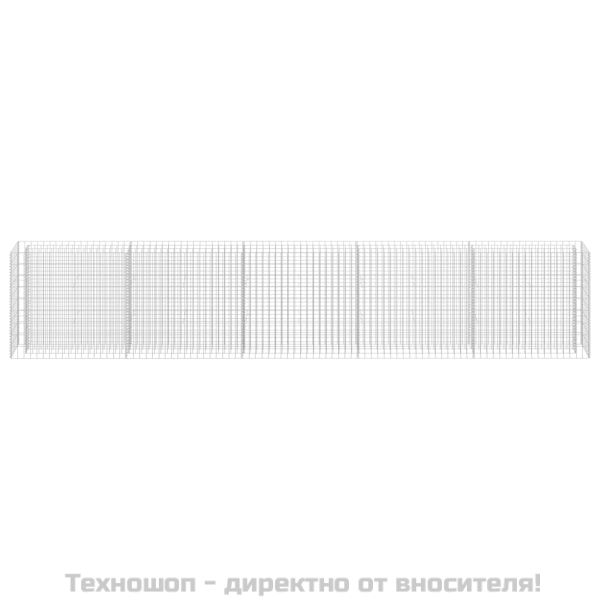 Габион повдигната леха, поцинкована стомана, 450x30x90 cм