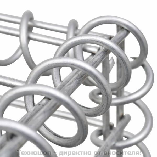 Габион повдигната леха, поцинкована стомана, 450x30x90 cм