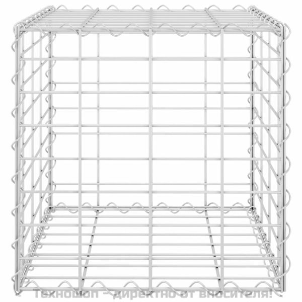 Кубичен габион повдигната леха, стоманена тел, 40x40x40 cм