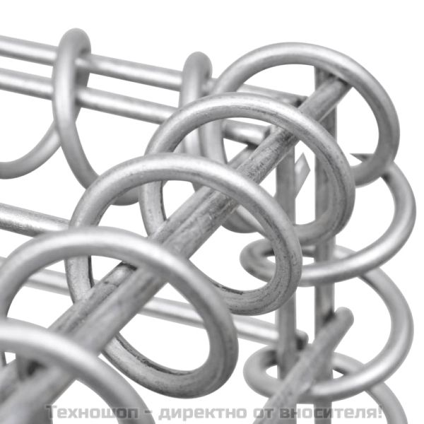 Кубичен габион повдигната леха, стоманена тел, 50x50x50 cм