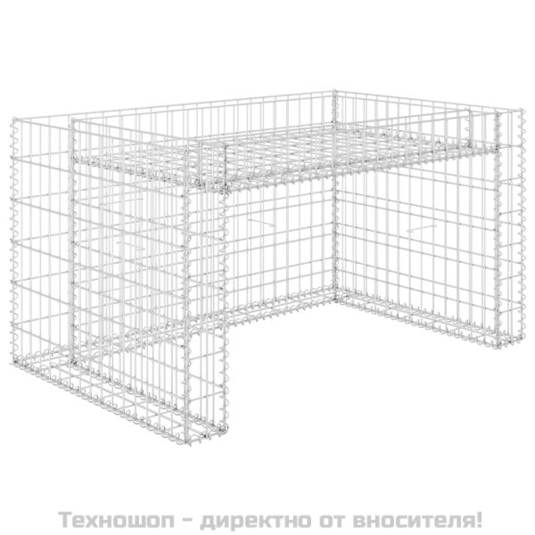 Гараж за косачка с повдигнато легло 110x80x60 см стоманена тел