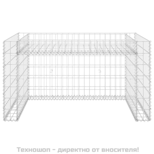 Гараж за косачка с повдигнато легло 110x80x60 см стоманена тел