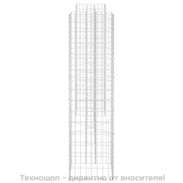 Габион плантер Н-образен, стоманена тел, 260x40x150 cм