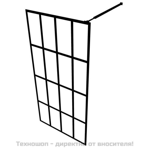 Параван за баня, прозрачно закалено стъкло, 80x195 см