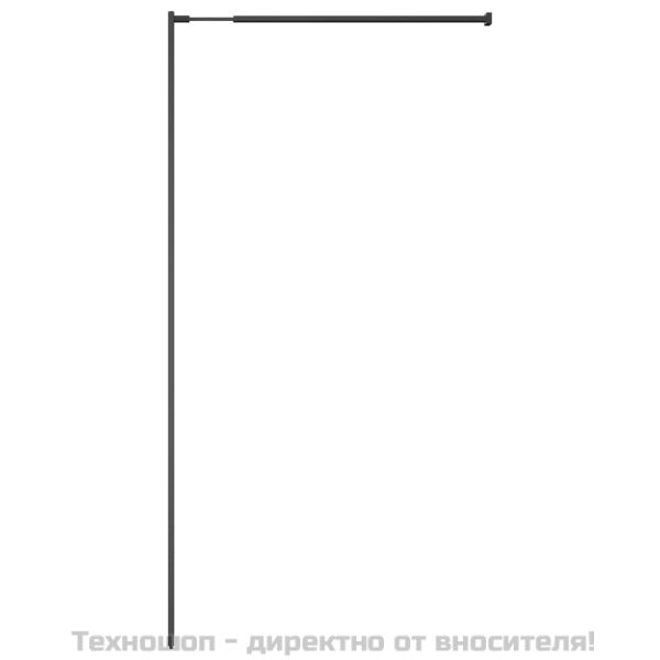 Параван за баня, прозрачно закалено стъкло, 118x190 см