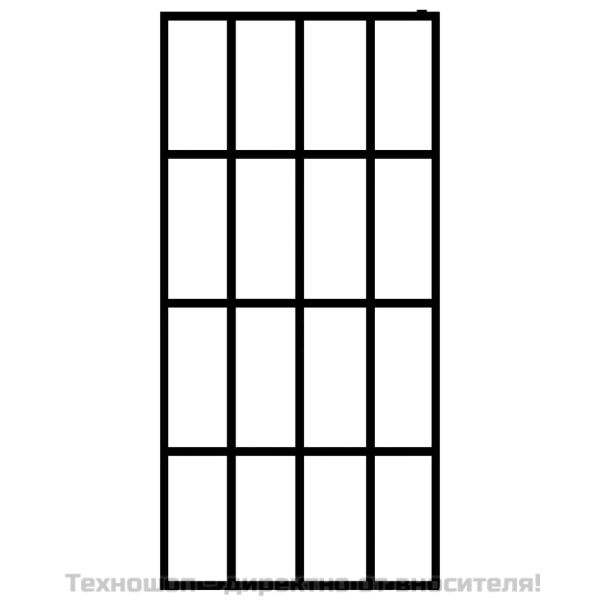 Параван за баня, матирано закалено стъкло, 80x195 см