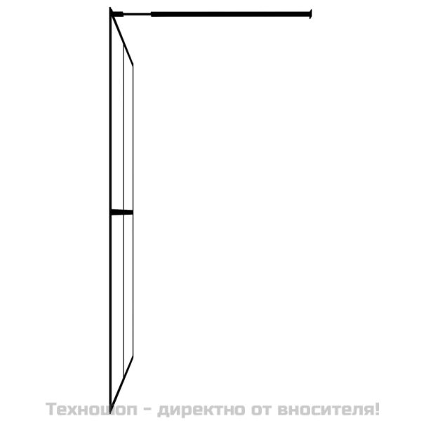 Параван за баня, матирано закалено стъкло, 80x195 см