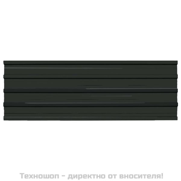 Покривни панели, 12 бр, поцинкована стомана, антрацит