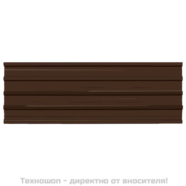 Покривни панели, 12 бр, поцинкована стомана, кафяви