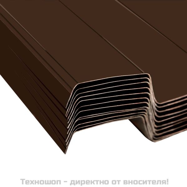 Покривни панели, 12 бр, поцинкована стомана, кафяви