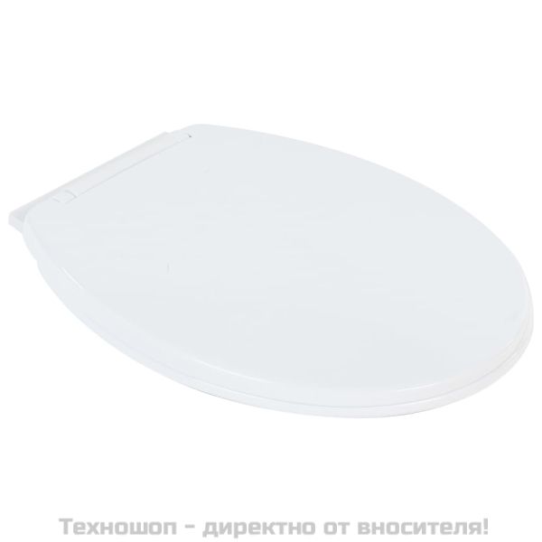 Тоалетна без ръбове, 7 см допълнителна височина, бавно затваряне, бяла керамика