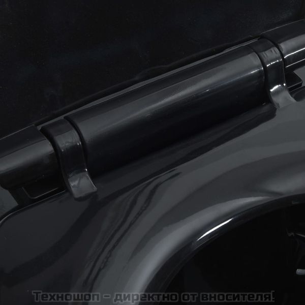 Тоалетна без ръбове, 7 см допълнителна височина, бавно затваряне, керамика черна