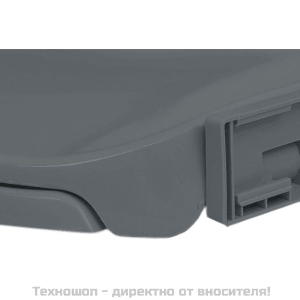 Тоалетна седалка с плавно затваряне, сива, овална