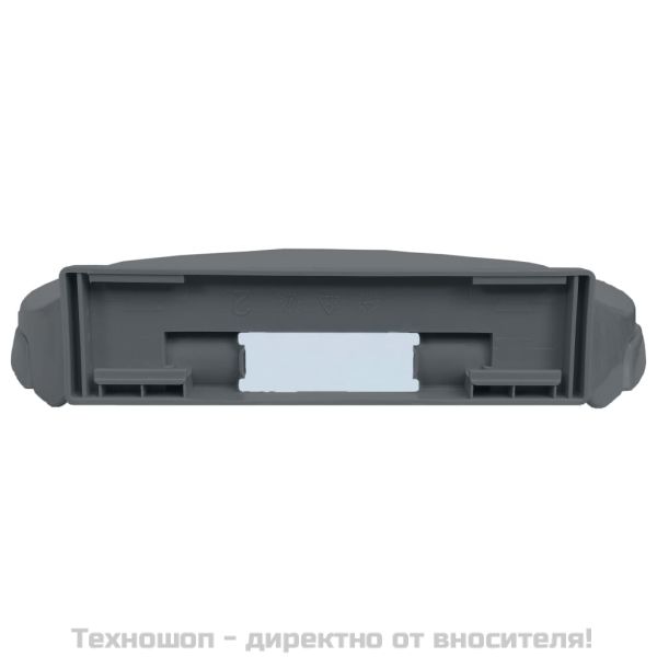 Тоалетна седалка с плавно затваряне, сива, овална