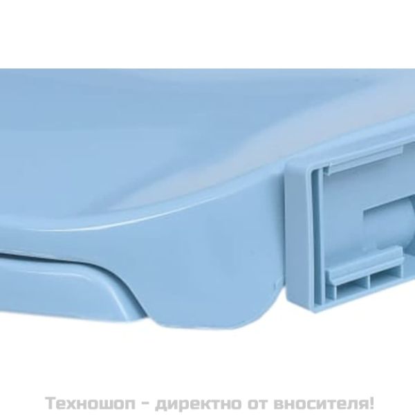 Тоалетна седалка с плавно затваряне, синя, овална