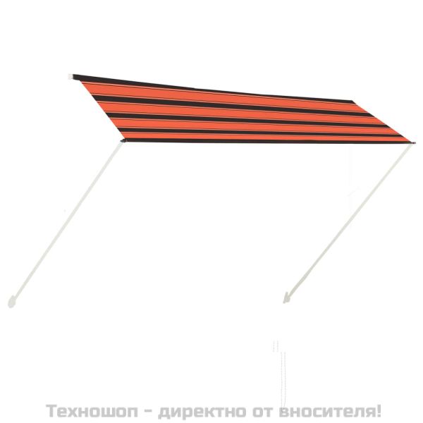 Сенник с падащо рамо, 300х150 см, оранжево и кафяво
