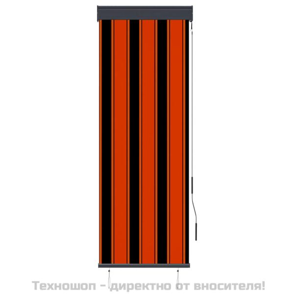 Външна ролетна щора, 60x250 см, оранжево и кафяво