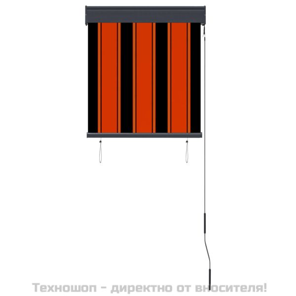 Външна ролетна щора, 60x250 см, оранжево и кафяво