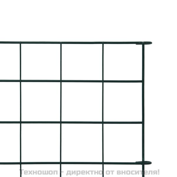 Комплект градински огради 77,5x64 см зелен