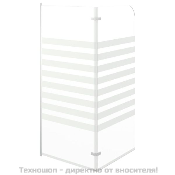 Душ кабина, 120x140 см, закалено стъкло, ивици