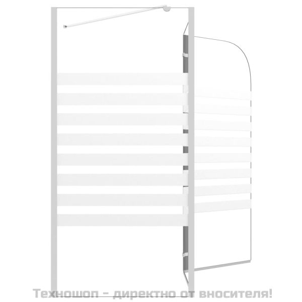Параван за вана, 120x68x130 см, закалено стъкло, на ивици