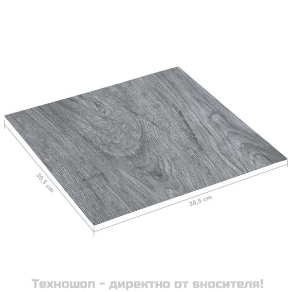 Самозалепващи подови дъски, 5,11 м², PVC, светлосиви