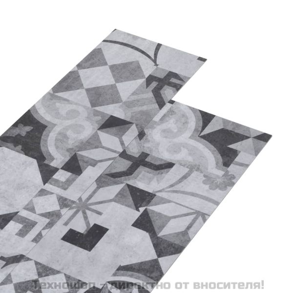 PVC подови дъски 5,02 м² 2 мм самозалепващи сиви шарки