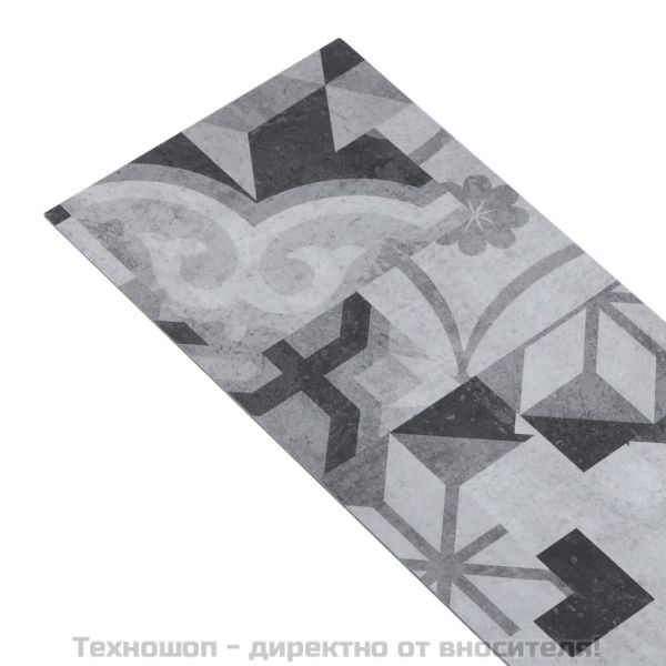 Несамозалепващи PVC подови дъски 5,26 м² 2 мм сива щампа