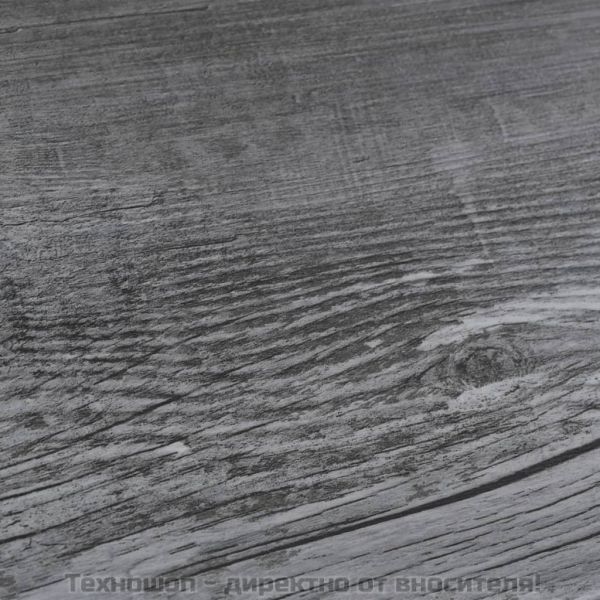 Несамозалепващи PVC подови дъски 5,26 м² 2 мм лъскаво сиво