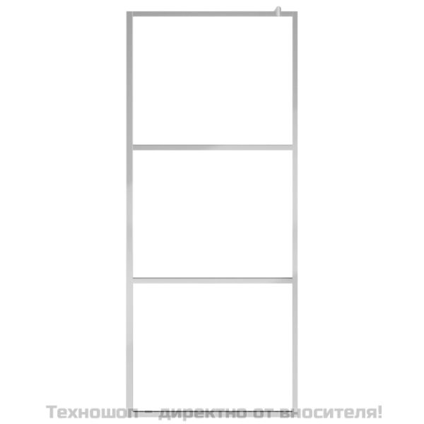 Стена за душ с прозрачно ESG стъкло, 80x195 см