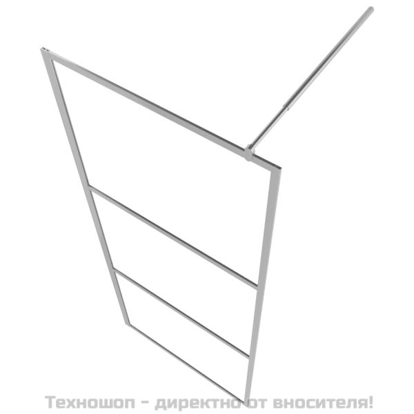 Стена за душ с матирано в средата ESG стъкло, 90x195 см