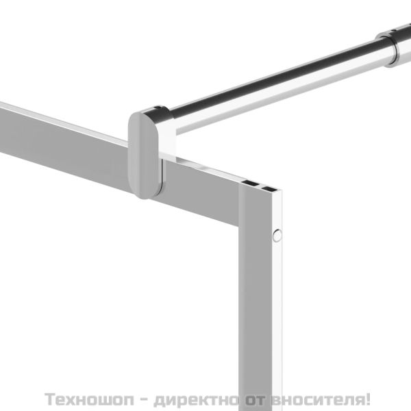 Стена за душ, ESG стъкло с дизайн на камъни, 115x195 см