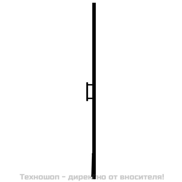 Врата за душ, закалено стъкло, 100x178 см, черна