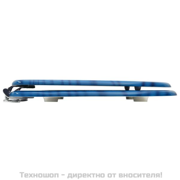 WC тоалетна седалка с капак, МДФ, дизайн сини водни капки